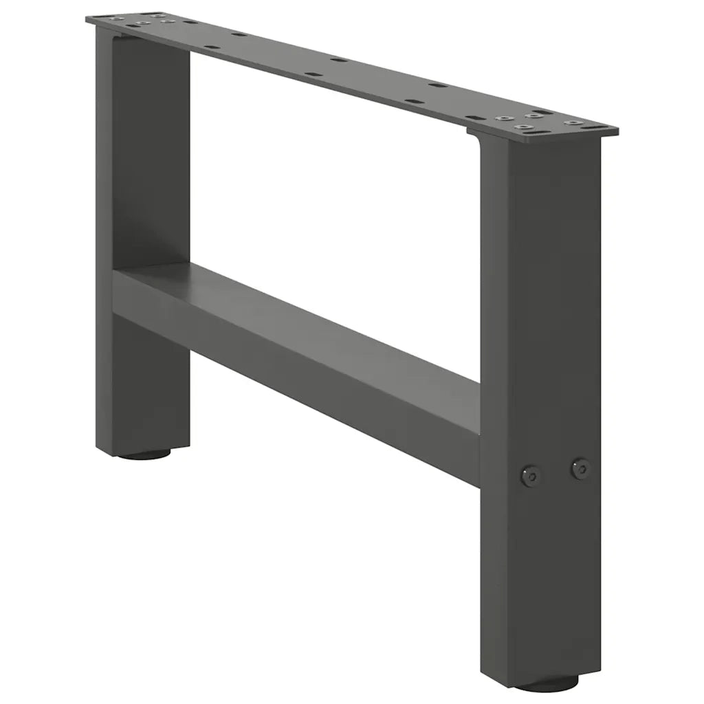 Gambe per Tavolino da Caff¨¨ Antracite 2 pz-Set di 2 Gamba per Tavolo 70x(30-31) cm Acciaio