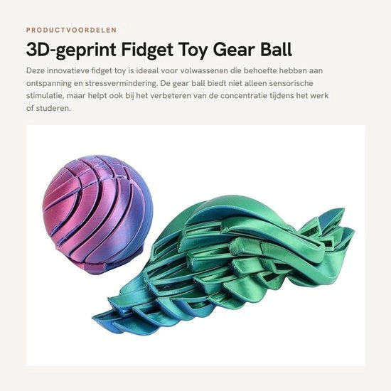 Giocattolo da Fidget 3D Stampato - Ballo di Stress - Gioco Sensoriale - Rilassamento - Adatto a Bambini e Adulti - Ballo di Stress
