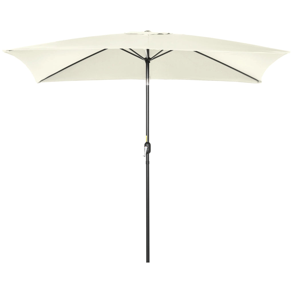 Ombrellone inclinabile per giardino ¨C Zephmum ¨C Rettangolare 3x2m crema metallo poliestere