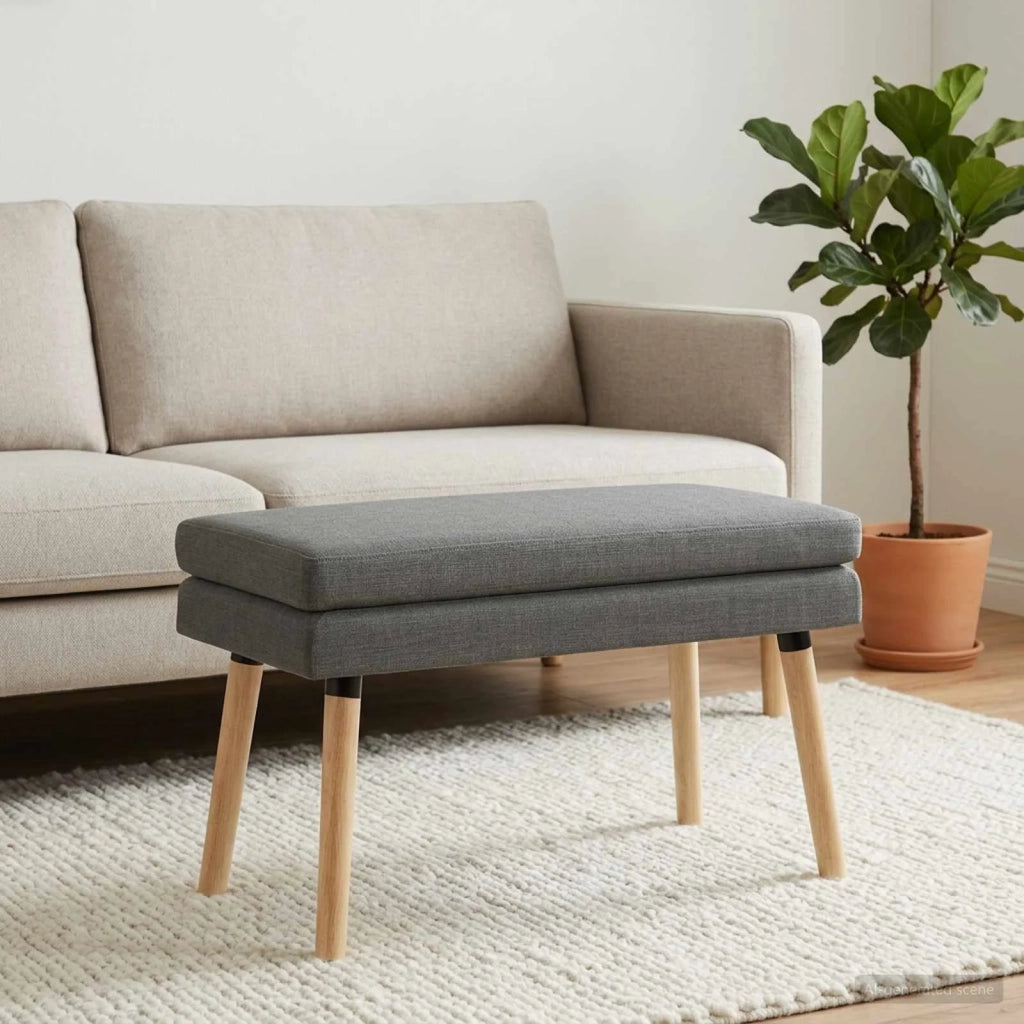 Panchina a doppio strato Grigio Scuro 80 x 40 x 47 cm Tessuto 42038432