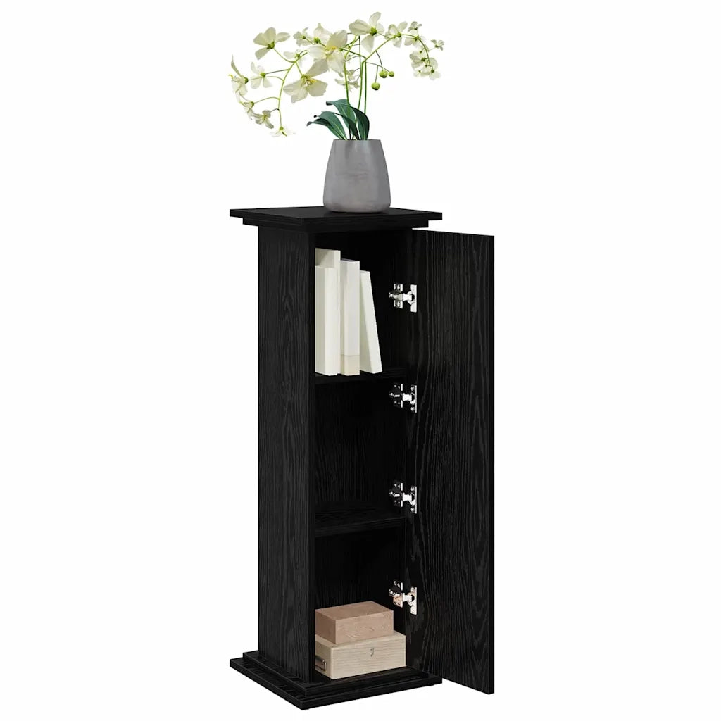 Supporto di esposizione con porta Rovere Nero 31 x 30 x 90 cm 869245