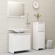 Set Mobili da Bagno 3 pz Bianco in Truciolato 3056925