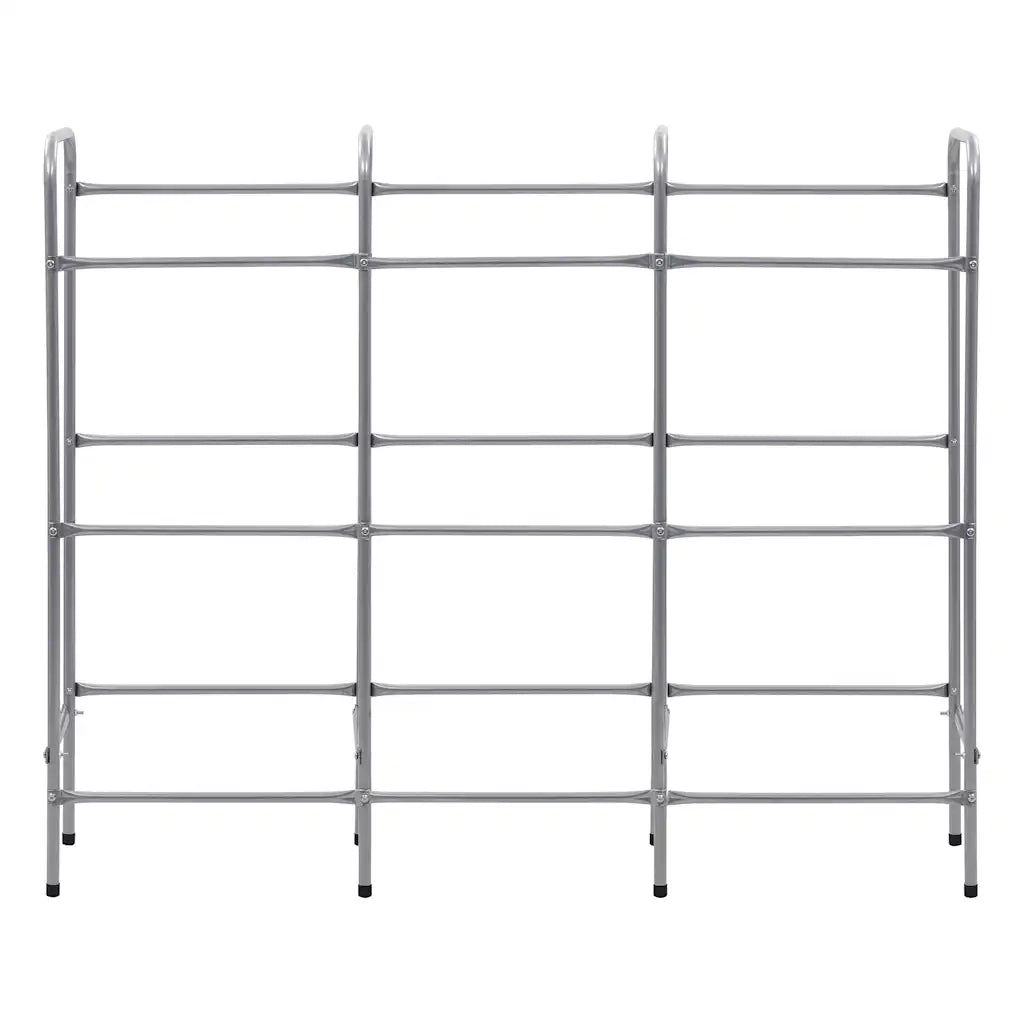Supporto con Ripiani per 9 Casse Argento 145x33x116cm Acciaio cod mxl 46725