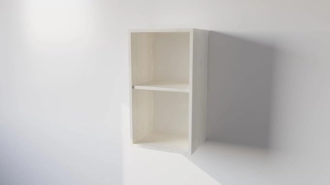 Pensile Cucina in Legno Nobilitato Larice Bianco Alto con 1 Anta, Pensile Componibile Moderno Made in Italy (H72XL60XP33cm)