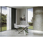Tavolo allungabile 140/400x90 cm Volantis telaio Multicolore 4/A - Bianco Frassino