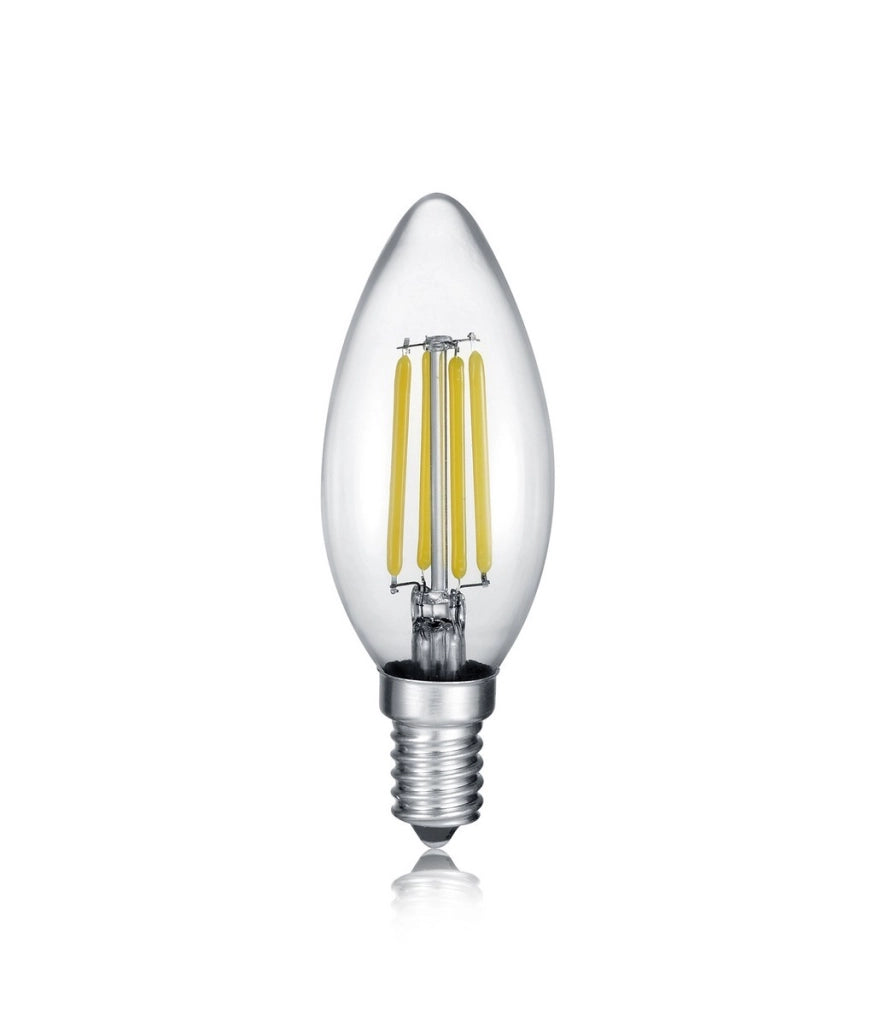Lampadina LED candela trasparente E14 4W 470 lm Trio