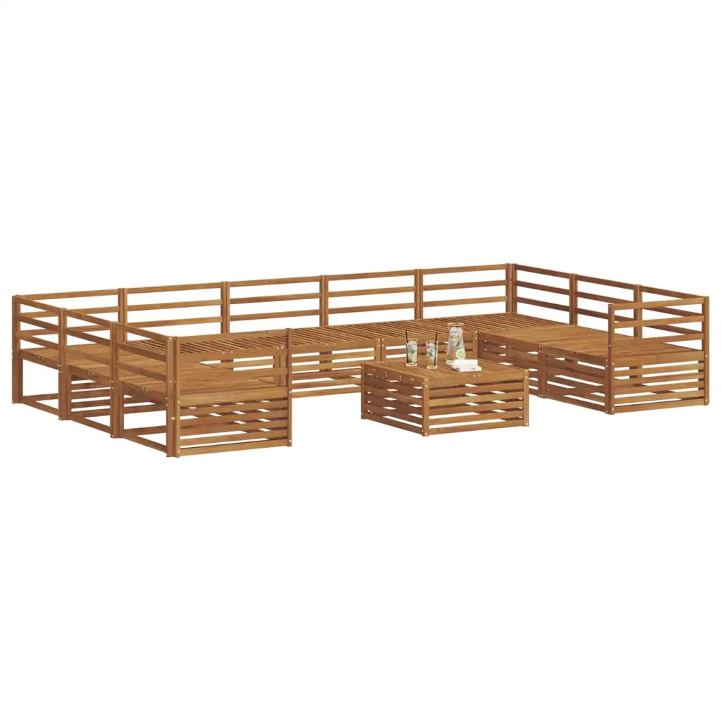 Set di divani da esterno 10 pcs Naturale