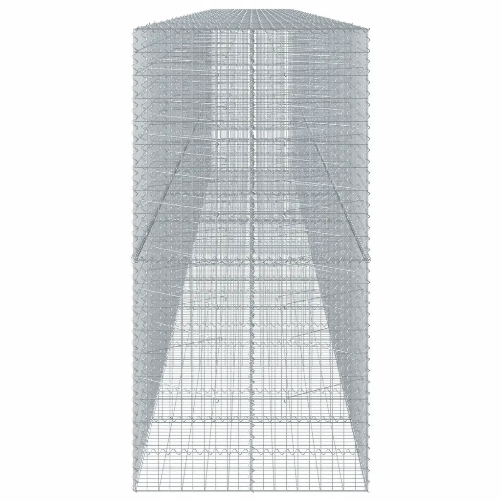 Cesto Gabbione con Copertura 1100x100x200 cm in Ferro Zincato 3295245