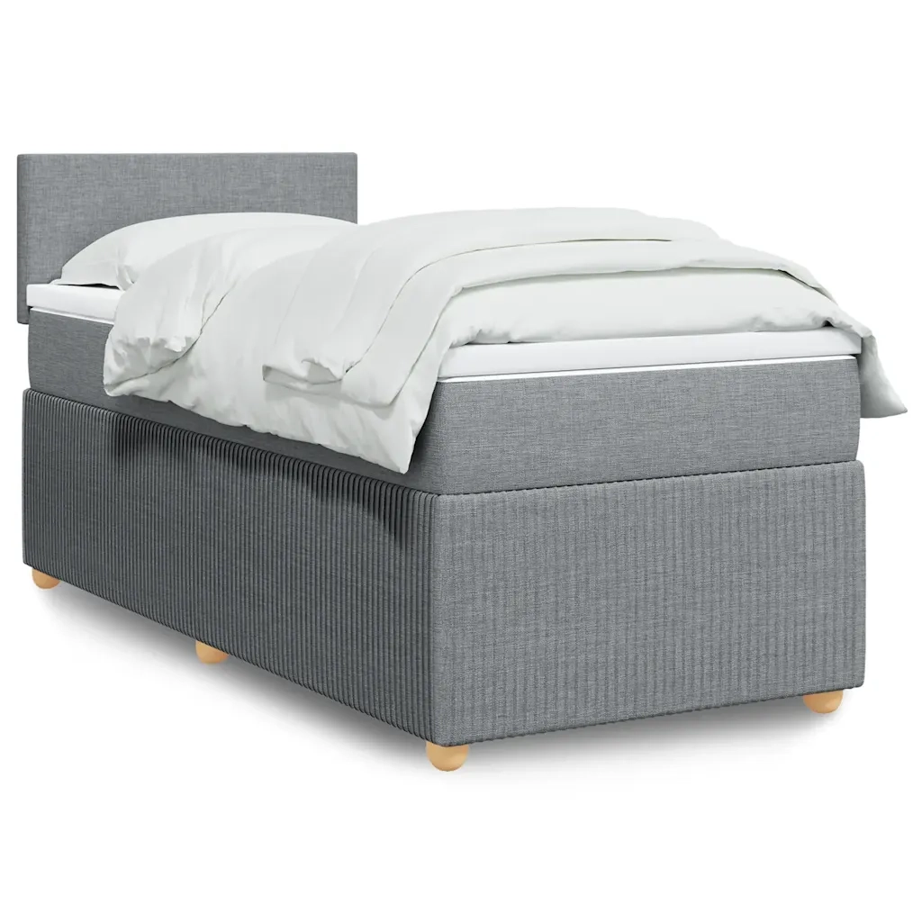 Giroletto a Molle con Materasso Grigio Chiaro 80x200 cm Tessuto 3287276