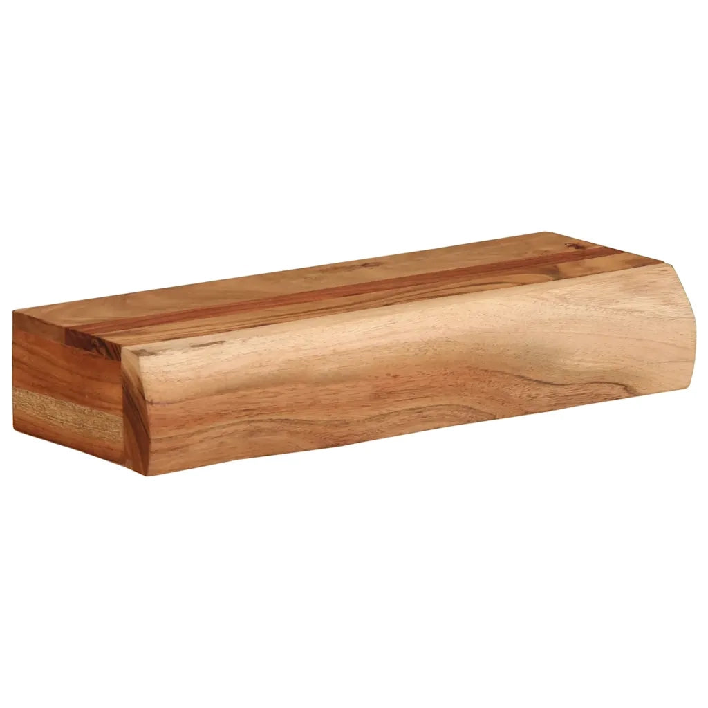 Mensole da Parete 2 pz 40x17x8 cm in Legno Massello di Acacia 373629