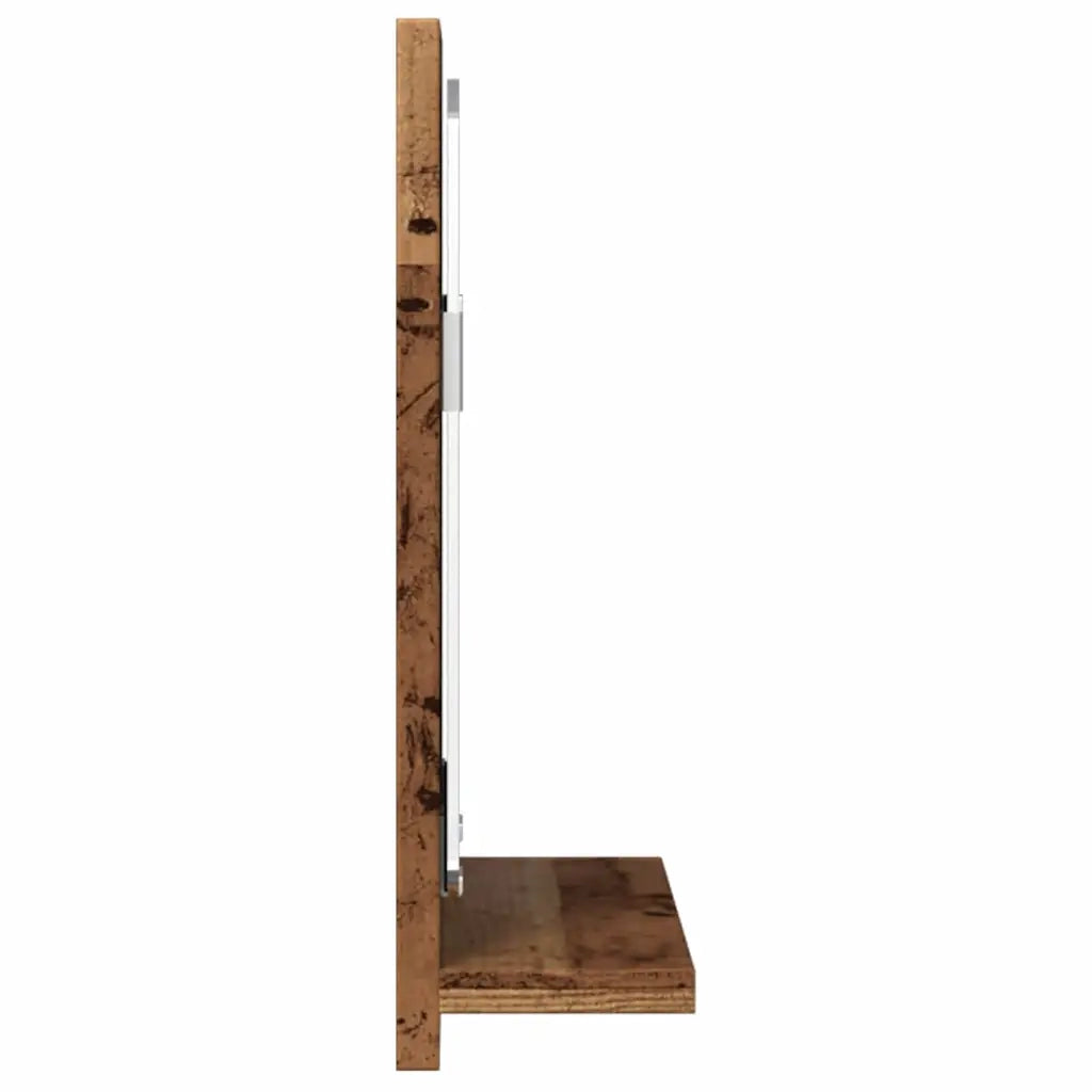 Mobile da Bagno con Specchio Legno Antico 40x11x37cm Truciolato 856187