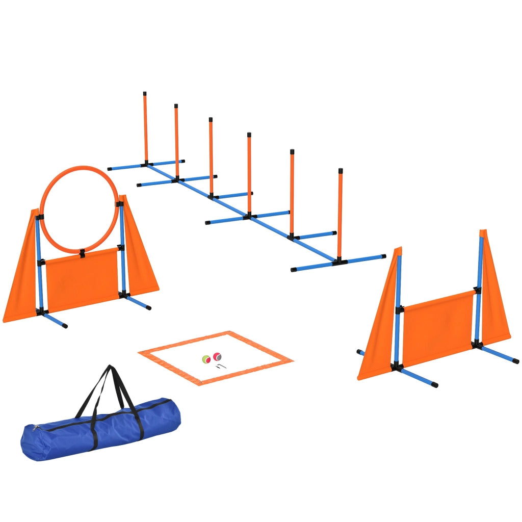 Kit Agility per Cani 6 Pezzi ¨C zephmum ¨C con Salti, Slalom, Pausa e Palline