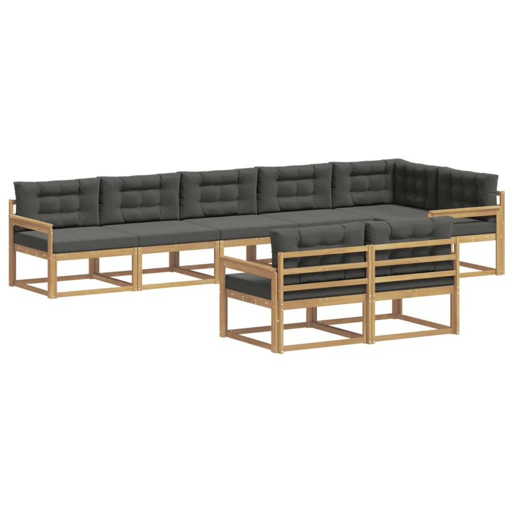Set di divani da esterno 6 pz Bianco e Antracite Poliestere 3386611