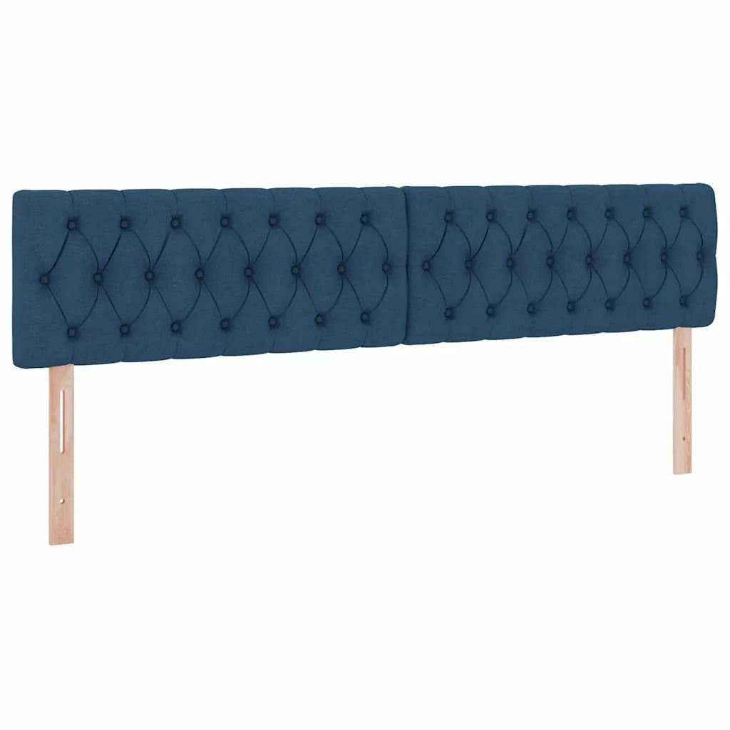 Letto con contenitore LED e materasso Blu 200 x 200 cm Tessuto