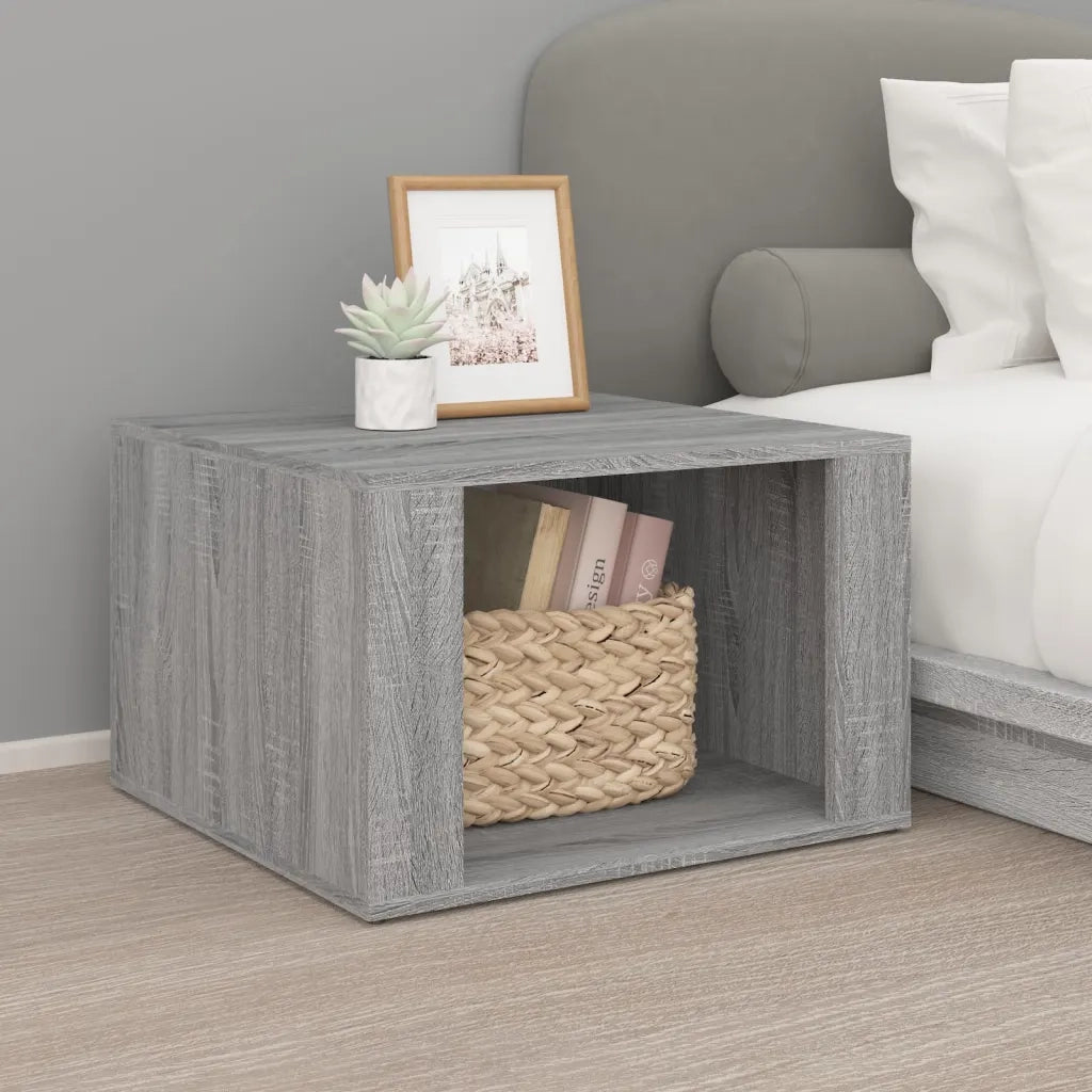 Comodino Grigio Sonoma 57x55x36 cm in Legno Multistrato cod mxl 30103