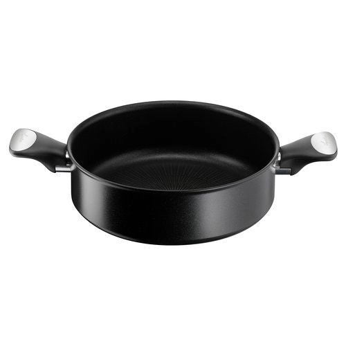 Lagostina 010271040132 Unlimited Padella Antiaderente a 6 Strati con Tecnologia Thermo-Signal e Fondo Universale per Induzione 24 cm colore Nero