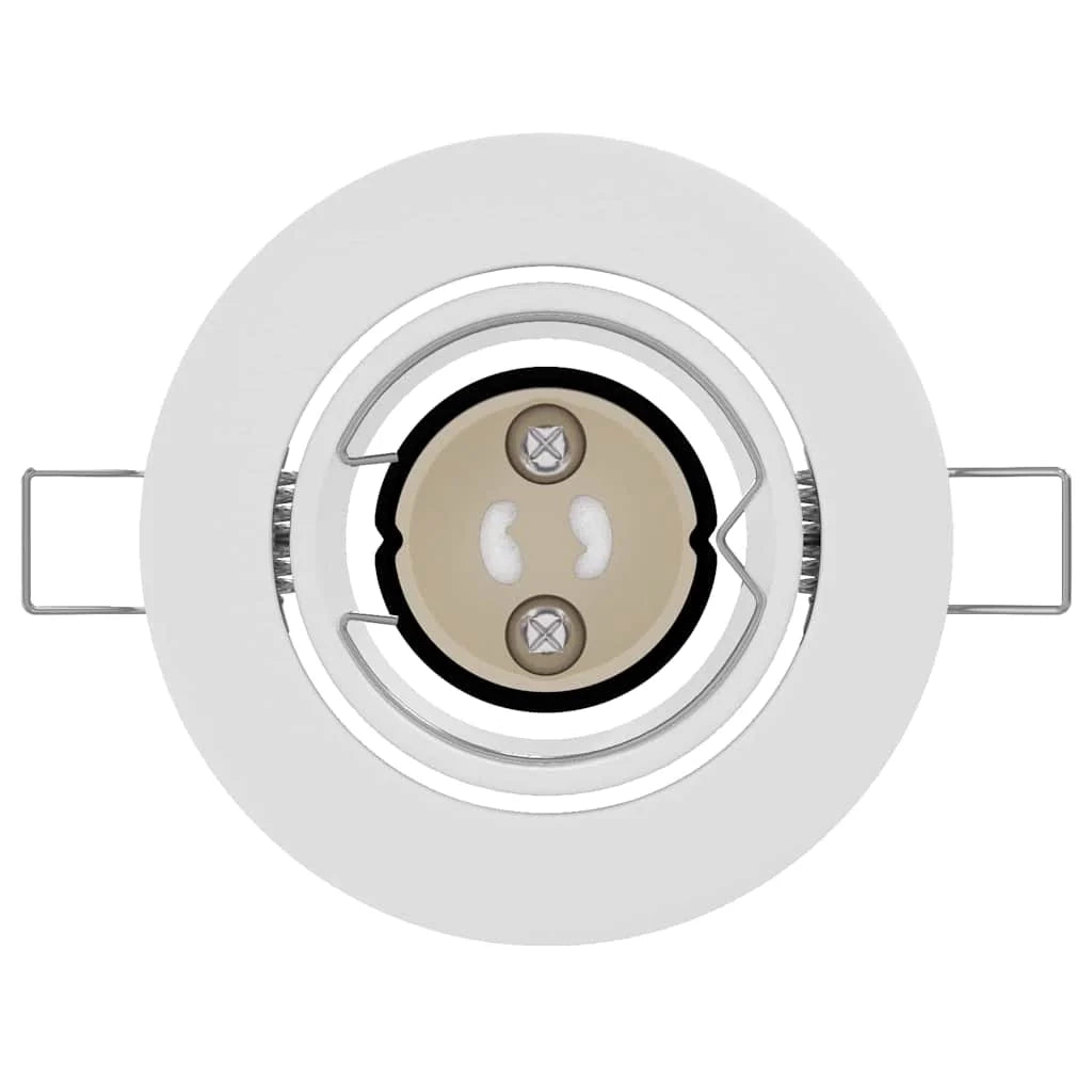 Set di 24 faretti da incasso moderni 9 x 9 x 2,5 cm con regolazione orientabile metallo bianco 02_0058273