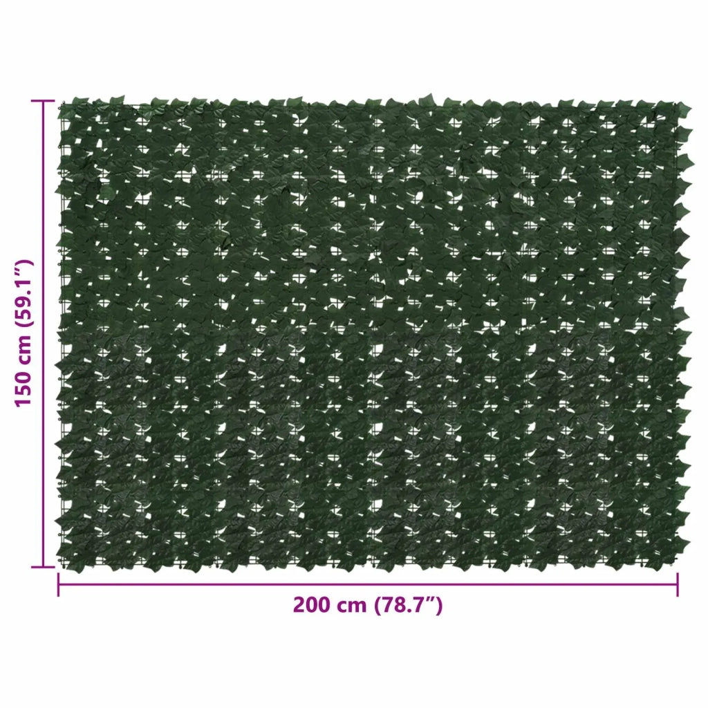 Schermo per balcone con foglie Verde Scuro 200 x 150 cm 42040632