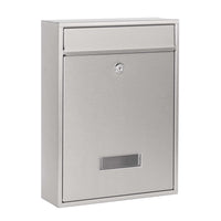 Cassetta postale singola V10 in acciaio inox con vetrino portanome