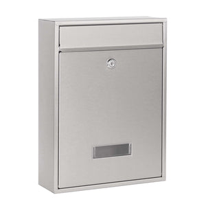 Cassetta postale singola V10 in acciaio inox con vetrino portanome