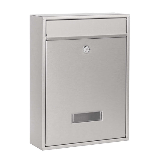 Cassetta postale singola V10 in acciaio inox con vetrino portanome