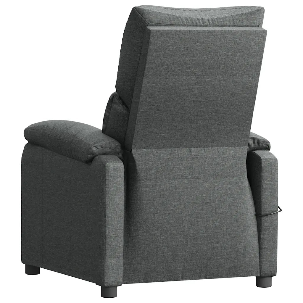 Poltrona Massaggiante Reclinabile Grigio Scuro in Tessuto cod mxl 32128