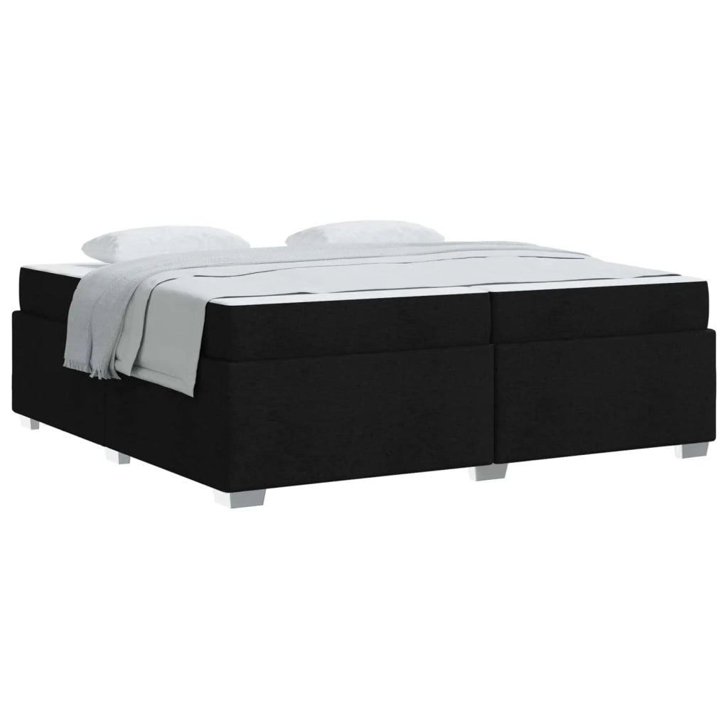 Struttura del letto con materasso Nero 200 x 200 cm Tessuto