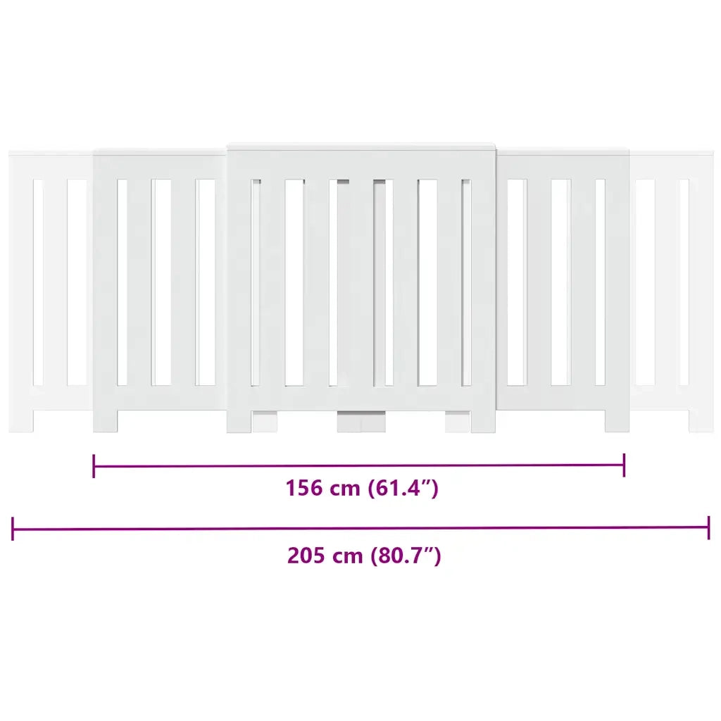 Copertura Termosifone Bianca 205x21,5x83,5 cm Legno Multistrato CFW4471713