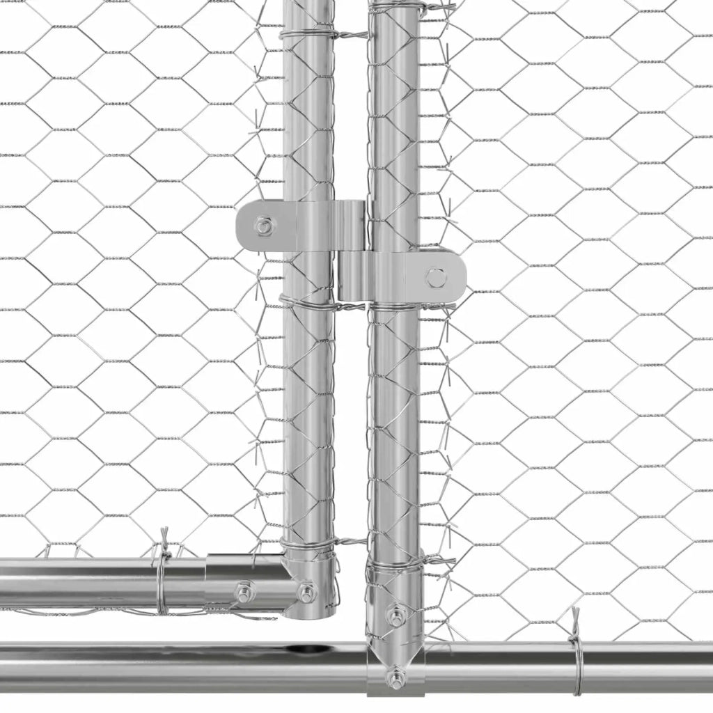 Gabbia per polli 4 pz Argento 800 x 200 x 200 cm Acciaio e PE 3381111