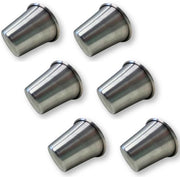 Set di 6 forme Baba au Rhum, forme per pudding da stampare, dimensioni 6 cm di diametro x 6 cm di altezza, alluminio, realizzato in Italia, forme per torte in alluminio, forma Savarin (6 forme)