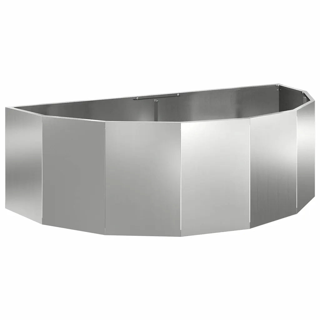 Fioriera | Cassetta per fiori | Vaso Argento 120 x 60 x 35 cm Acciaio zincato