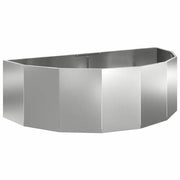 Fioriera | Cassetta per fiori | Vaso Argento 120 x 60 x 35 cm Acciaio zincato