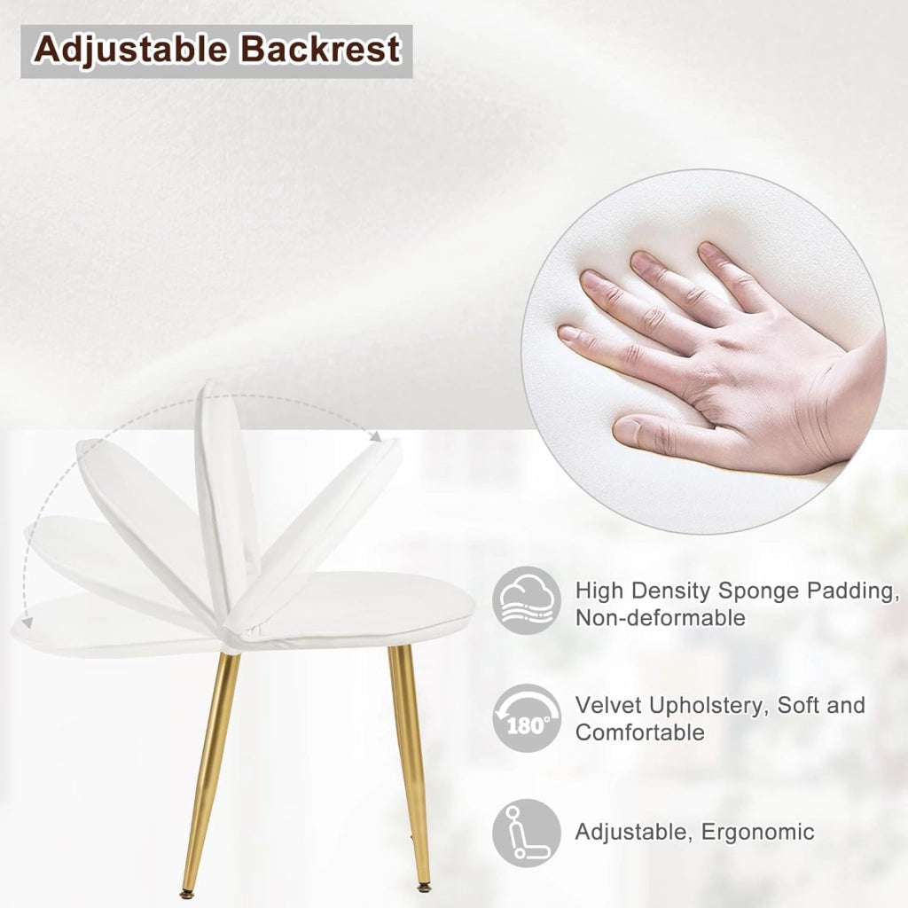 Set Toeletta con Specchio LED 3 Temperature, Sgabello in Velluto, 3 Cassetti in Legno Massello, 100×40×122 cm, Tavolo Trucco Moderno Bianco Champagne