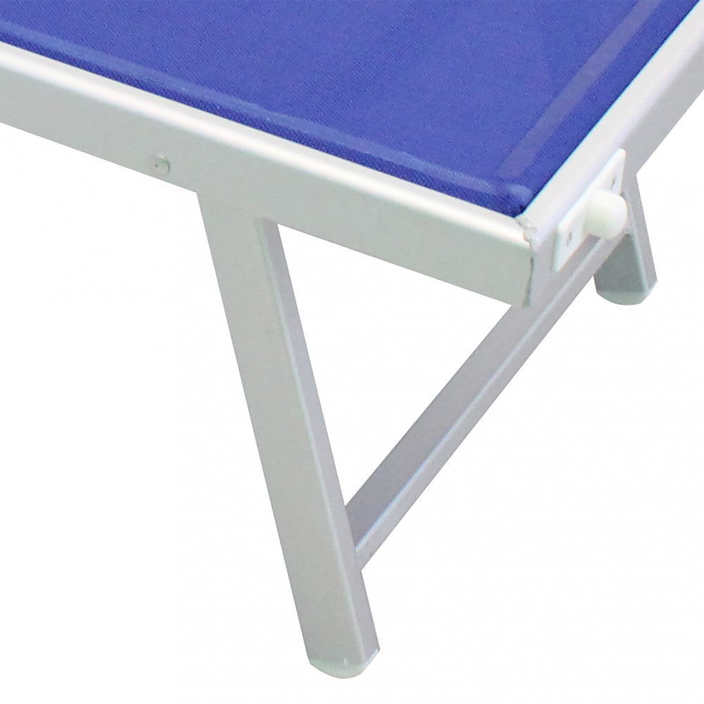 Lettino Prendisole da Giardino Bari 181x61x38 h cm in Alluminio Blu