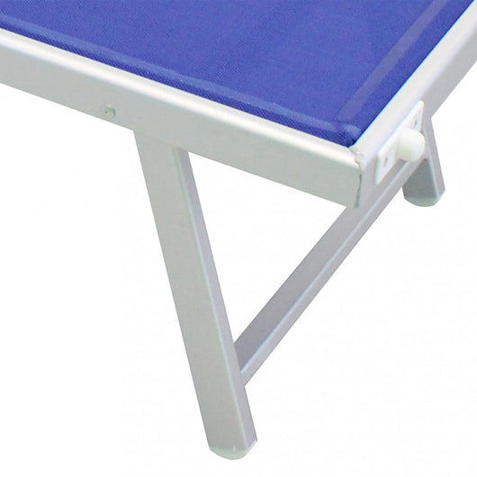 Lettino Prendisole da Giardino Bari 181x61x38 h cm in Alluminio Blu