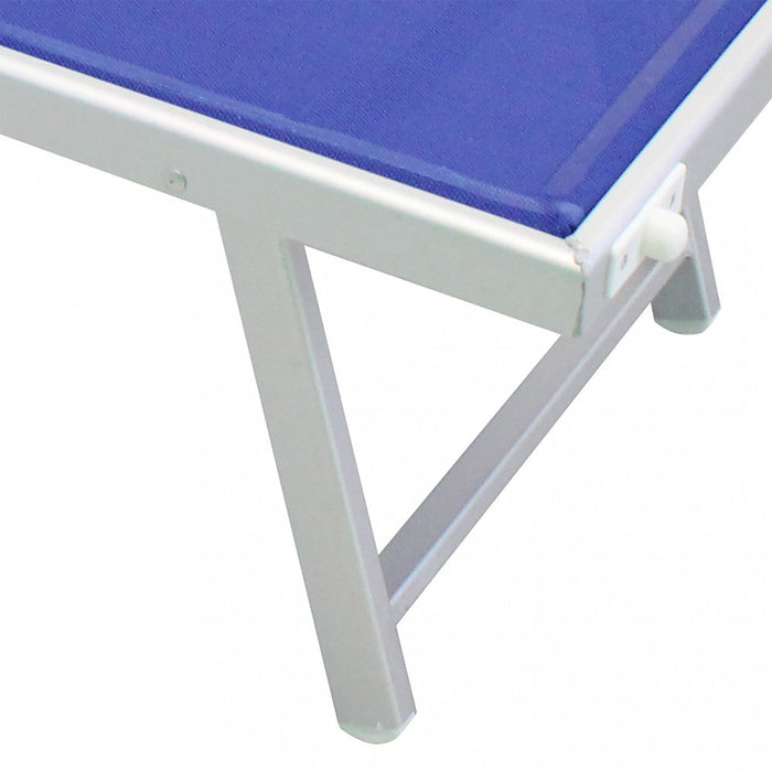 Lettino Prendisole da Giardino Bari 181x61x38 h cm in Alluminio Blu