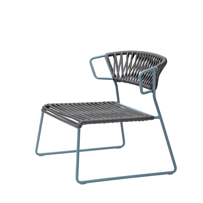 POLTRONA LISA LOUNGE FILO' CORDA NAUTICA MADE IN ITALY SCAB DESIGN