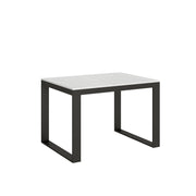 Tavolo allungabile 90x120/224 cm Tecno Evolution telaio Antracite - Bianco Frassino