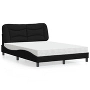 Letto con Materasso Hvar Nero 140x190 cm in Tessuto 3208529