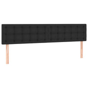 Testiera | Testata Nera 200x5x78/88 cm in Similpelle