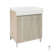Mobile Lavatoio Con Lavabo In Ceramica 2 Ante Xilon - Bianco Classico - LxP 60x50 cm (2 anta)