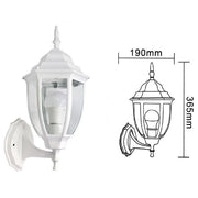 Trade Shop - Lanterna Da Giardino Antica Lampada Parete Applique Da Esterno A Muro Retrò Es09 - Bianco