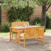 Set da Pranzo per Giardino 3 pcs Marrone 3154111