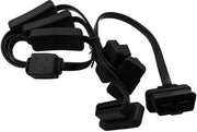 OBDII 1 a 3 Ultra Bassa Profondità 16 Pin Y Divertitore Cavo con Interruttore 60cm