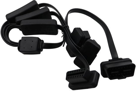OBDII 1 a 3 Ultra Bassa Profondità 16 Pin Y Divertitore Cavo con Interruttore 60cm
