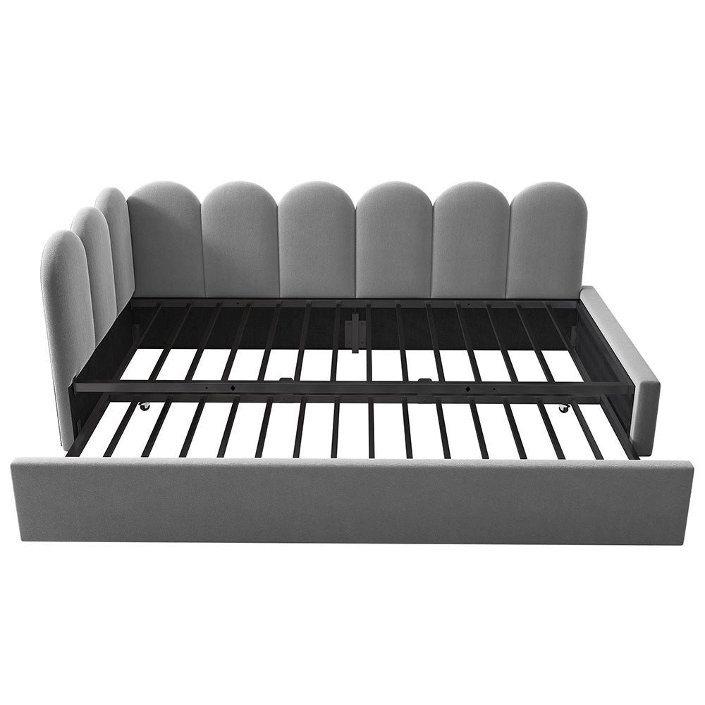 Divano letto daybed - Xylo - 90x200 cm letto nascosto grigio