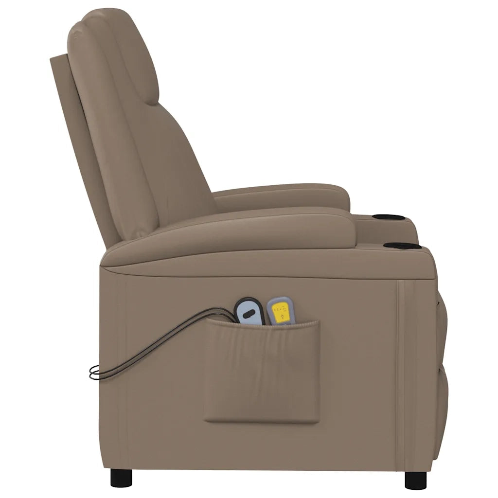 Poltrona Massaggio Elettrica Cappuccino Similpelle 3073801
