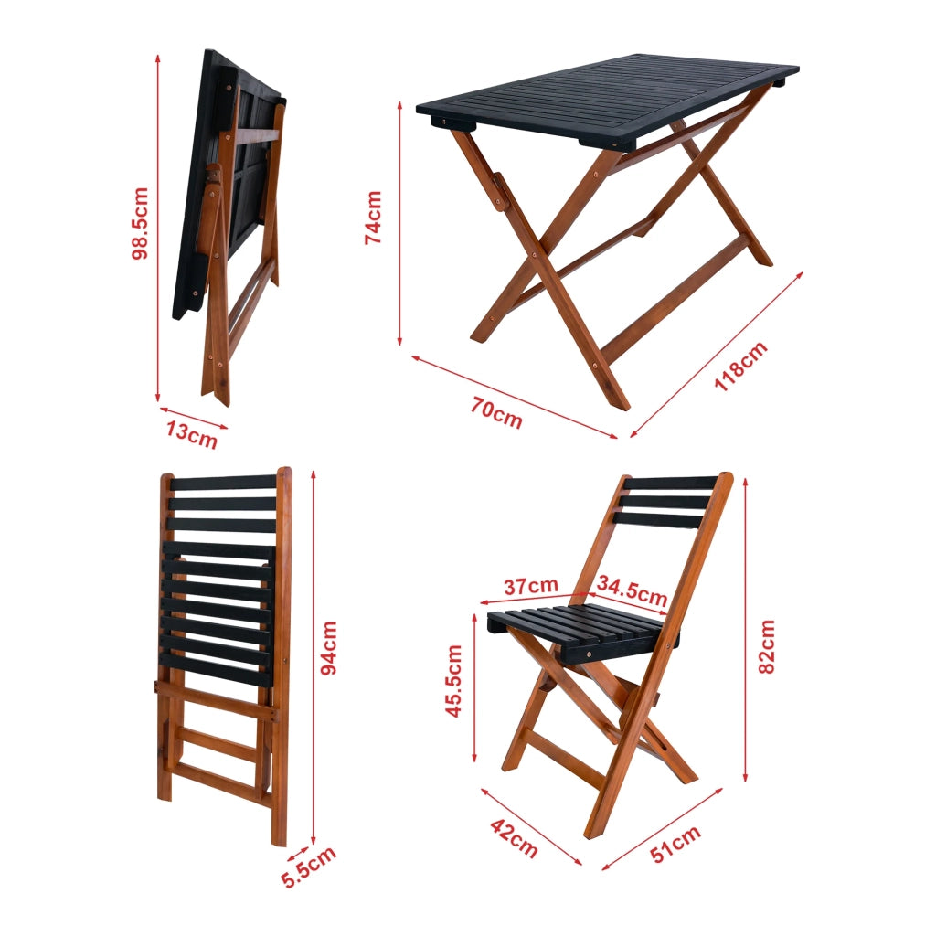Set di mobili da giardino 5 pezzi in legno di acacia grigio naturale 03_0010531