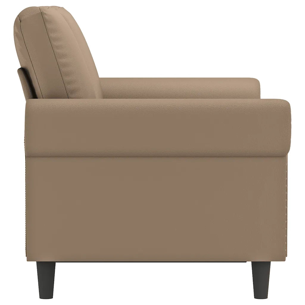 Divano a 2 Posti-Sofa 2 Posti Cappuccino 140 cm in Similpelle 211961