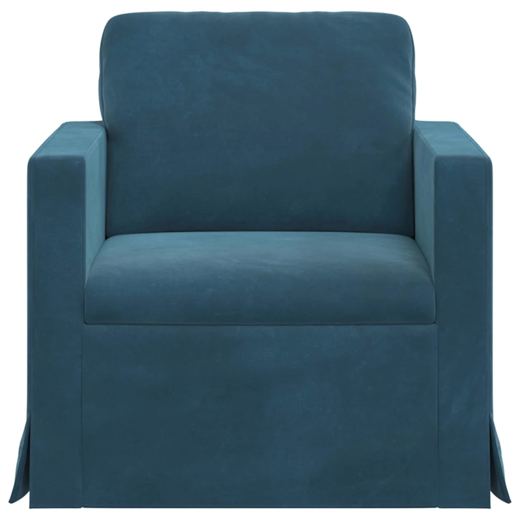 Divano Blu 78 x 78 x 80 cm Velluto